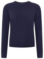 Zwillingsherz Kaszmirowa koszulka w kolorze granatowym rozmiar: M. Niebieskie bluzki Zwillingsherz, m, bez wzorów, z kaszmiru, bez kołnierzyka, bez ramiączek. Za 304.99 zł.