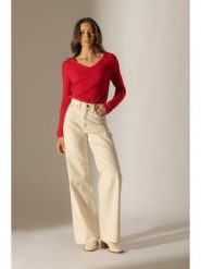 Perfect Cashmere Kaszmirowy sweter w kolorze czerwonym rozmiar: M. Czerwone swetry Perfect Cashmere, m, bez wzorów, z kaszmiru, bez ramiączek. Za 226.24 zł.