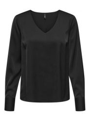 ONLY Bluzka Mika 15361191 Czarny Regular Fit. Czarne bluzki Only, s, bez wzorów, z syntetyku, bez kołnierzyka, bez ramiączek. Za 149.99 zł.