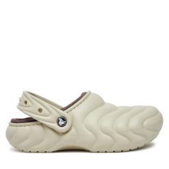 Klapki Crocs. Brązowe klapki Crocs, bez wzorów, bez obcasa. Za 189.99 zł.