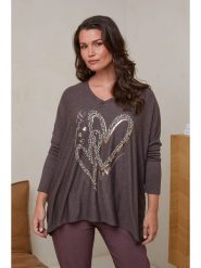 Curvy Lady Sweter w kolorze brązowym rozmiar: 44/46. Brązowe swetry Curvy Lady, bez wzorów, z bawełny, bez ramiączek. Za 147.56 zł.