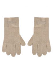 Calvin Klein Rękawiczki LV14D8031G Beżowy. Brązowe rękawiczki Calvin Klein, bez wzorów, z dzianiny. Za 259.99 zł.