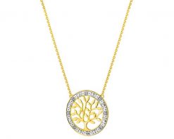 Naszyjnik z żółtego złota z diamentami - drzewko - 0,02 ct - próba 585. Żółte naszyjniki Apart, z diamentem, złote. Za 2,159.00 zł.