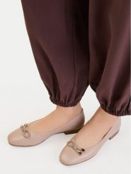 Lasocki Baleriny CEO-RST-ROMI-99 Beżowy. Brązowe baleriny Lasocki, bez wzorów, ze skóry, bez obcasa. Za 179.99 zł.