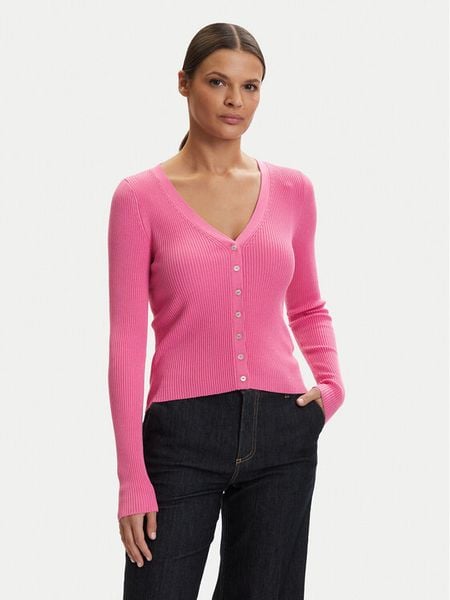 ONLY Kardigan Mist 15363392 Różowy Slim Fit. Czerwone kardigany Only, xs, bez wzorów, z syntetyku. Za 83.99 zł.