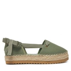 Espadryle DeeZee. Zielone espadryle DeeZee, bez wzorów, bez obcasa, bez zapięcia. Za 119.99 zł.