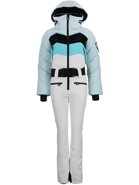 Peak Mountain Kombinezon narciarski "Antiero" w kolorze błękitno-białym rozmiar: XL. Białe kurtki sportowe Peak Mountain, m, bez wzorów, z tkaniny, bez kaptura, narciarskie. Za 848.50 zł.