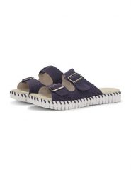 Ilse Jacobsen Klapki w kolorze granatowym rozmiar: 36. Niebieskie klapki Ilse Jacobsen, bez wzorów, z otwartym noskiem, bez obcasa. Za 86.99 zł.