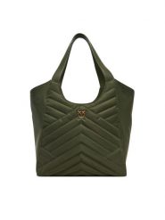 PINKO Torebka Tote Bag Puzzle 104536 A1EU Z99Q Zielony. Zielone shopper Pinko, bez wzorów, z materiału, bez dodatków. Za 1,059.00 zł.