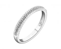 Pierścionek z białego złota z diamentami - 0,07 ct - próba 585. Białe pierścionki Apart, z diamentem, złote. Za 2,490.00 zł.