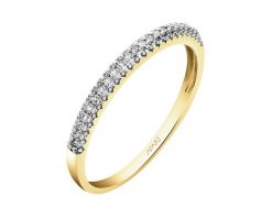 Pierścionek z żółtego złota z diamentami - 0,06 ct - próba 585. Żółte pierścionki Apart, z diamentem, złote. Za 1,690.00 zł.