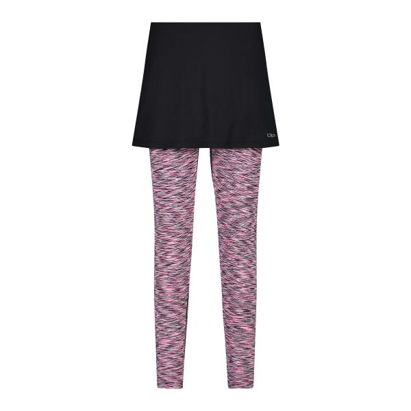 Damskie legginsy 2 w 1 z dżerseju CMP. Czarne legginsy CMP, bez wzorów, z dżerseju. Za 253.50 zł.