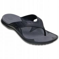Japonki Dla Dorosłych Crocs Modi Sport Flip. Czarne klapki Crocs, bez wzorów, z materiału, bez obcasa. Za 139.99 zł.