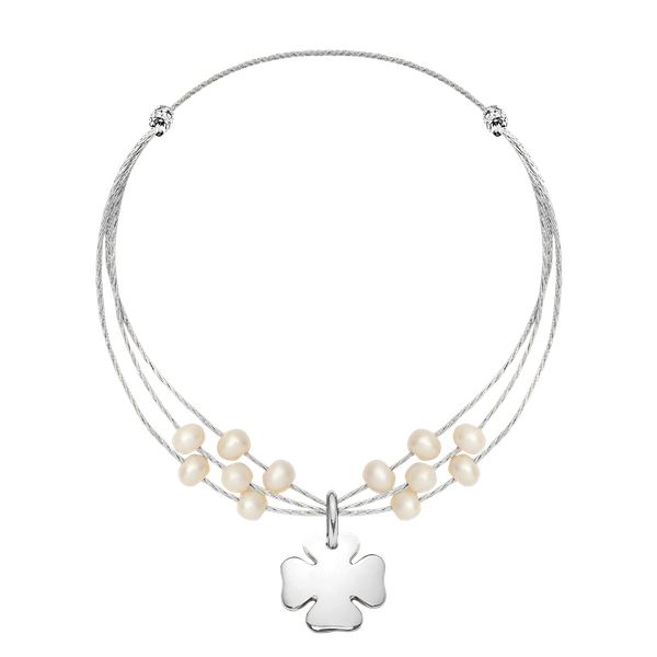 Bransoletka Gabrielle posrebrzana. Białe bransoletki Lilou, z perłą, posrebrzane. Za 220.00 zł.