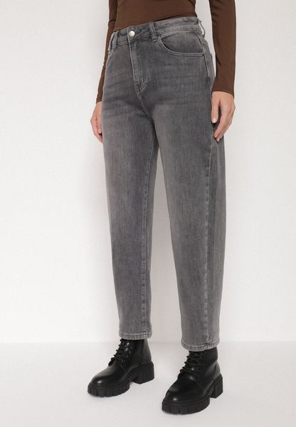 Szare Jeansy Mom Fit z Wysokim Stanem Rallanda. Szare jeansy Born2be, s, bez wzorów, z podwyższonym stanem. Za 99.99 zł.
