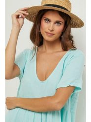 Lin Passion Sukienka w kolorze turkusowym rozmiar: 36/38. Niebieskie sukienki Lin Passion, bez wzorów, z bawełny, klasyczne, bez kołnierzyka, bez ramiączek, maxi. Za 143.99 zł.