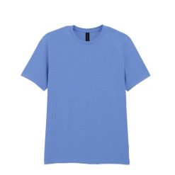 Bawełniana Koszulka Unisex Dla Dorosłych W Miękkim Stylu. Niebieskie bluzki GILDAN, s, bez wzorów, z bawełny, sportowe, bez kołnierzyka, bez ramiączek. Za 38.99 zł.