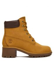Timberland Botki Kinsley 6 In Wp TB1A25BS2311 Żółty. Żółte botki Timberland, bez wzorów, z nubiku, bez obcasa, na słupku, bez zapięcia. Za 719.99 zł.