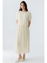 Oui Spódnica plisowana w kolorze kremowym rozmiar: 44. Brązowe spódnice Oui, bez wzorów, maxi. Za 295.99 zł.