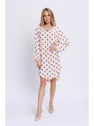 Marks & Spencer Sukienka w kolorze kremowo-różowym rozmiar: 47. Białe sukienki Marks & Spencer, bez wzorów, z wiskozy, bez kołnierzyka, bez ramiączek, mini. Za 70.41 zł.