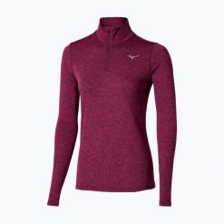 Bluza do biegania damska Mizuno Core Impulse Half Zip Tee. Fioletowe bluzy Mizuno, s, bez wzorów, z materiału, bez kaptura. Za 109.99 zł.