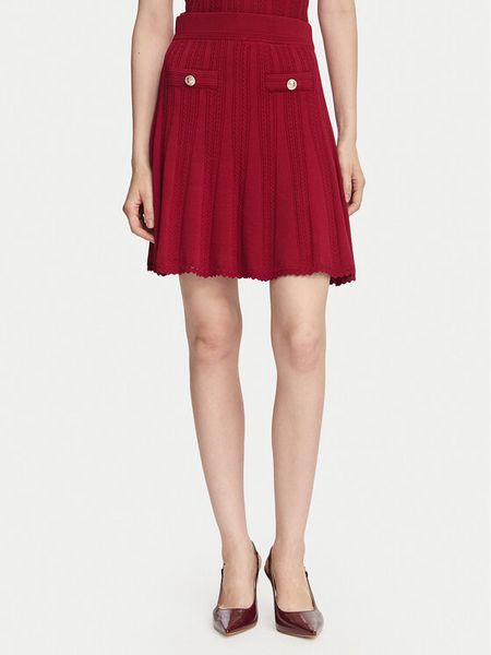 Guess Spódnica mini W6YD21 Z0971 Bordowy Regular Fit. Czerwone spódnice Guess, l, z aplikacjami, z syntetyku, mini. Za 434.99 zł.