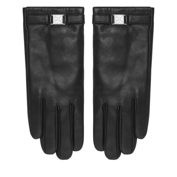 Rękawiczki Damskie Calvin Klein. Czarne rękawiczki Calvin Klein, bez wzorów. Za 389.99 zł.