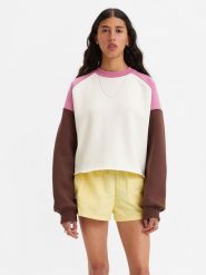 Levi´s Bluza "Graphic Campout" w kolorze biało-różowym rozmiar: M. Białe bluzy m, bez wzorów, z bawełny, bez kaptura. Za 157.73 zł.