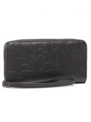 Armani Exchange Duży Portfel Damski 948451 CC793 00020 Czarny. Czarne portfele Armani Exchange, bez wzorów, ze skóry. Za 239.99 zł.