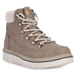 Botki Whistler. Brązowe botki Whistler, bez wzorów, bez obcasa, na płaskiej podeszwie, bez zapięcia. Za 329.99 zł.