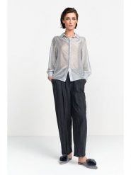 Rich & Royal Bluzka w kolorze srebrno-białym rozmiar: 38. Białe bluzki Rich & Royal, bez wzorów, bez kołnierzyka, bez ramiączek. Za 221.88 zł.