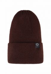 Zimowa czapka damska beanie H-CHILLI. Brązowe czapki Volcano, bez wzorów, z dzianiny. Za 69.99 zł.