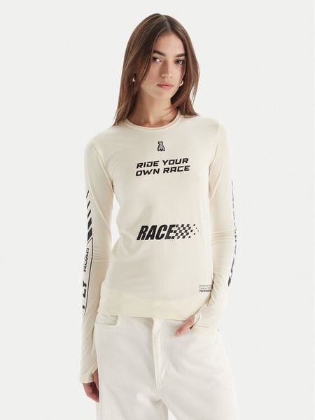 Patrizia Pepe Bluzka 2M4517/J357-J4Q2 Écru Regular Fit. Bluzki Patrizia Pepe, m, bez wzorów, z syntetyku, bez kołnierzyka, bez ramiączek. Za 409.99 zł.