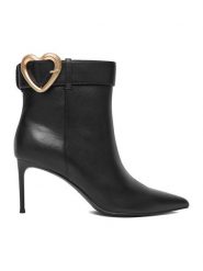 Eva Minge Botki EO-GAIA-2502-105 Czarny. Czarne botki Eva Minge, bez wzorów, ze skóry, bez obcasa, na szpilce, bez zapięcia. Za 579.99 zł.
