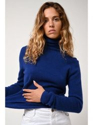 AUTHENTIC CASHMERE Kaszmirowy golf "Bise" w kolorze granatowym rozmiar: XXL. Niebieskie golfy AUTHENTIC CASHMERE, xxl, bez wzorów, z kaszmiru, bez ramiączek. Za 369.99 zł.