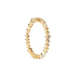 P D Paola Pierścionek P D Paola Color - 925 sterling silver i srebro i pozłacany Pierścionki 1 ct Damski. Szare pierścionki P D Paola, z cyrkonią, pozłacane. Za 330.99 zł.
