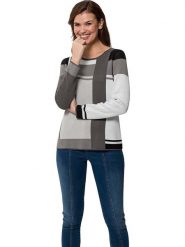 Heine Sweter w kolorze szarym rozmiar: 38. Szare swetry Heine, bez wzorów, z bawełny, bez ramiączek. Za 48.39 zł.