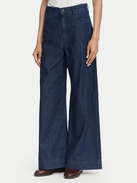 Weekend Max Mara Jeansy Vega 2625186021 Granatowy Wide Leg. Niebieskie jeansy Weekend Max Mara, bez wzorów. Za 839.99 zł.