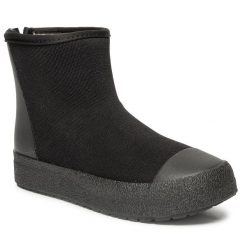 Botki Tretorn. Czarne botki Tretorn, bez wzorów, bez obcasa, na płaskiej podeszwie, bez zapięcia. Za 649.99 zł.