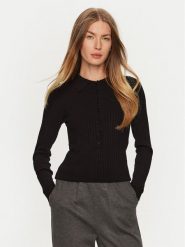 ViCOLO Sweter 22095S Czarny Slim Fit. Czarne swetry ViCOLO, s, bez wzorów, z syntetyku, bez ramiączek. Za 239.99 zł.