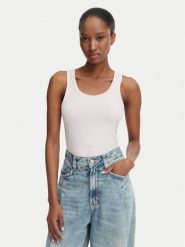 HUGO Top Damatank 50572293 Różowy jasny Slim Fit. Czerwone topy Hugo, s, bez wzorów, z bawełny, bez kołnierzyka, bez ramiączek. Za 129.99 zł.