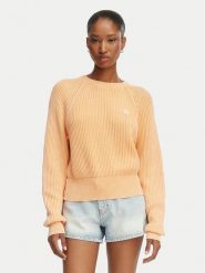 HUGO Sweter Slipery 50554206 Pomarańczowy jasny Regular Fit. Brązowe swetry Hugo, l, bez wzorów, z bawełny, bez ramiączek. Za 549.99 zł.