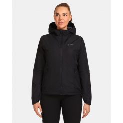 Damska kurtka outdoorowa Kilpi OLVERA-W. Czarne kurtki sportowe Kilpi, s, bez wzorów, z softshellu, bez kaptura, trekkingowe. Za 473.69 zł.