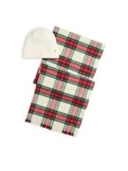 LAUREN RALPH LAUREN Zestaw szalik i czapka 454P23529002 Kremowy. Białe czapki Lauren Ralph Lauren, bez wzorów, z poliesteru. Za 819.99 zł.