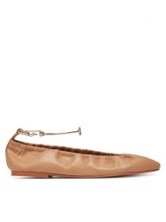 TWINSET Baleriny 251TCP150 Brązowy. Brązowe baleriny Twinset, bez wzorów, ze skóry, bez obcasa. Za 489.99 zł.