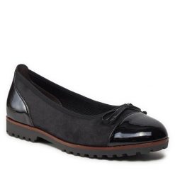Baleriny Gabor. Czarne baleriny Gabor, bez wzorów, bez obcasa. Za 389.99 zł.