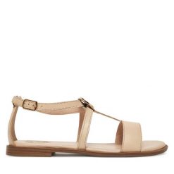 Sandały Beverly Hills Polo Club. Brązowe sandały Beverly Hills Polo Club, bez wzorów, bez obcasa, na płaskiej podeszwie, bez zapięcia. Za 229.99 zł.