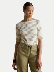 LAUREN RALPH LAUREN Bluzka Judy 200P13919002 Beżowy Regular Fit. Brązowe bluzki Lauren Ralph Lauren, m, bez wzorów, z bawełny, bez kołnierzyka, bez ramiączek. Za 329.99 zł.