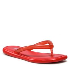 Japonki Melissa. Czerwone klapki Melissa, bez wzorów, bez obcasa. Za 299.99 zł.