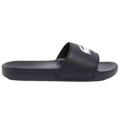 Klapki Sportowe Damskie Lacoste Serve Slide. Czarne klapki Lacoste, bez wzorów, bez obcasa. Za 167.20 zł.
